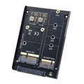 Dual MSATA NGFF B+M SSD Card JBOD Raid0 Span Bridge to 2.5inch SATA Combo HDD Disk Drive Enclosure SA-060