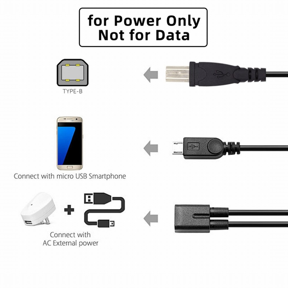 Type-C USB-C Female to USB2.0 Standard Type-B & Micro USB Male Splitter Extension Charge Cable U2-069-TC002