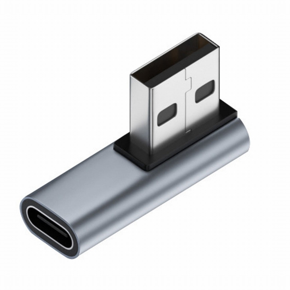 USB-C Type C Female Low Profile 90 Degree Right Angled to USB 3.0 A Male Data Adapter for Laptop Desktop UC-067-RI