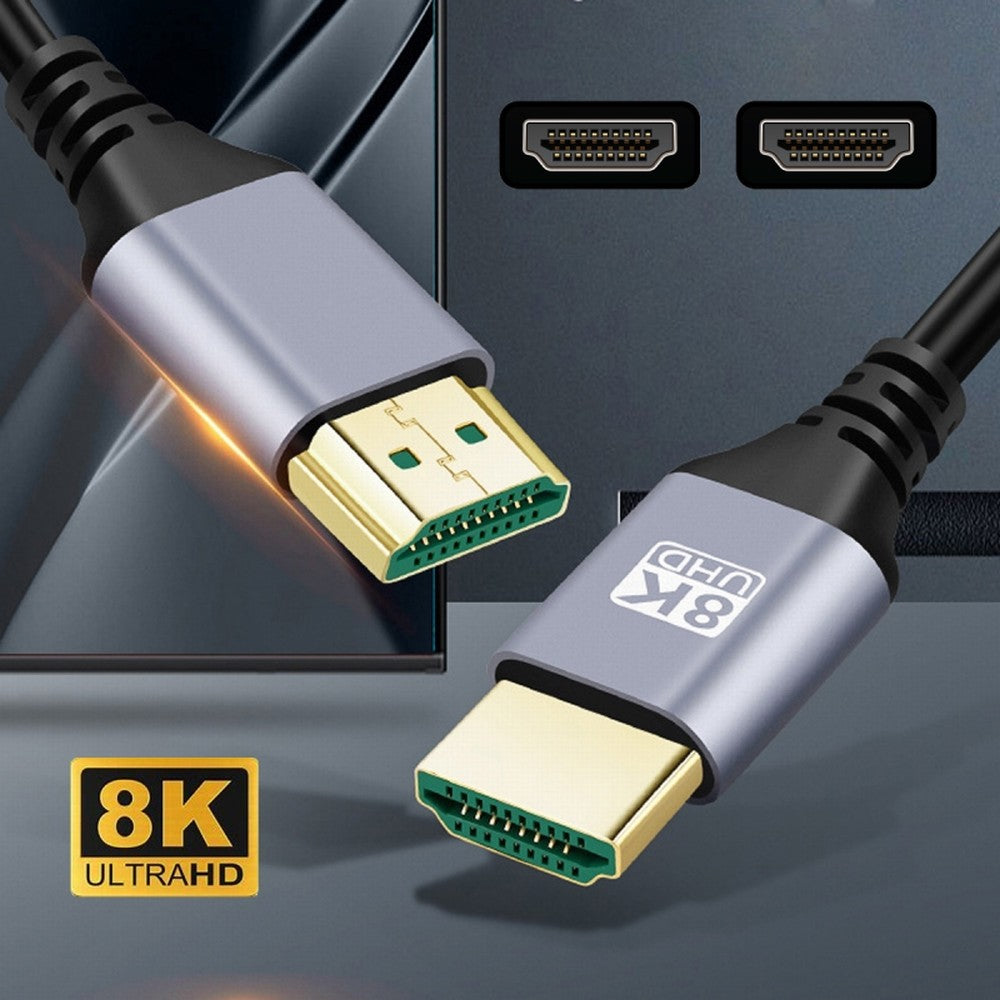 HDMI 2.1 Ultra Thin HDTV Cable 8K 4K Hyper Super Flexible Slim Cord High Speed Type-A Male to Male for Computer HDTV CC-HD-028-SL