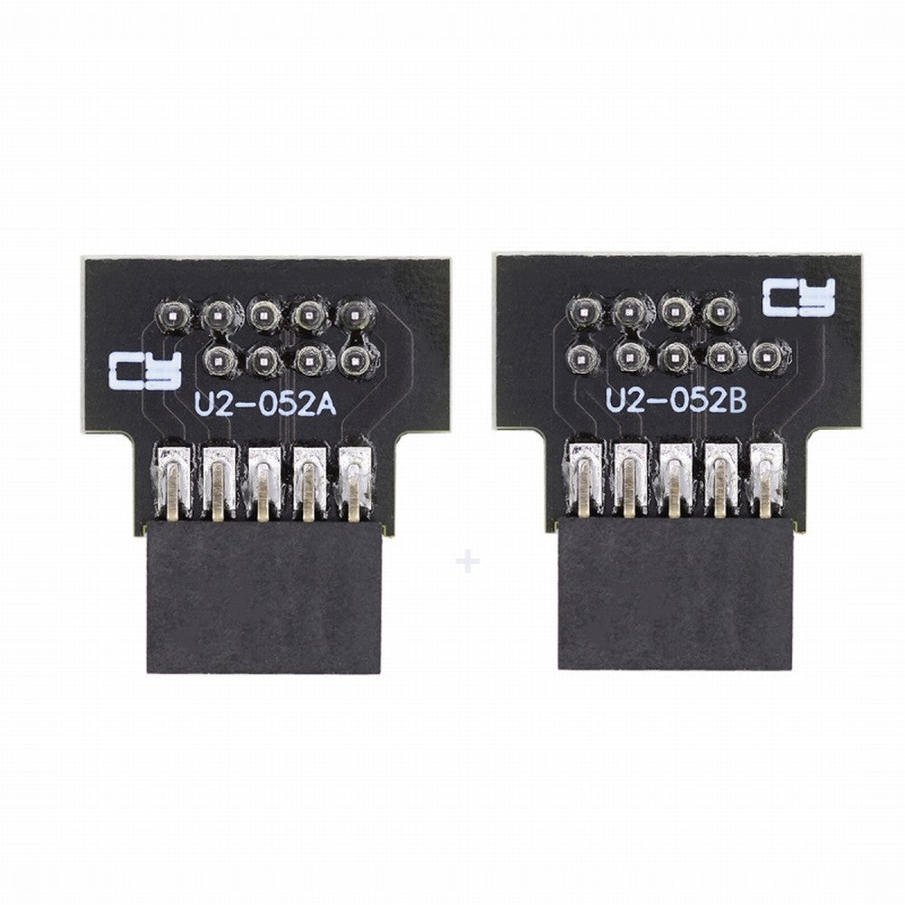 1set Down & Up Angled USB 2.0 10Pin 9Pin Header Male to Female Extension Adapter 90 Degree for Motherboard U2-052