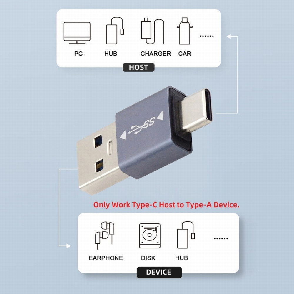 USB 3.1 Type C Male OTG to USB3.0 Type A Male Data 10Gbps Charge Adapter for Laptop Phone UC-070-TC002
