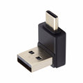 Down Angled USB3.0 Type A Male to USB 3.1 Type C Male Data 10Gbps Charge Adapter 90 Degree for Laptop Phone UC-070-TC006