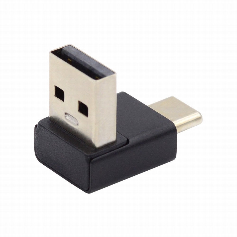 Down Angled USB3.0 Type A Male to USB 3.1 Type C Male Data 10Gbps Charge Adapter 90 Degree for Laptop Phone UC-070-TC006