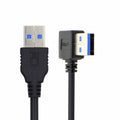Angled USB 3.0 Type-A Male to Straight 3.0 Type-A Male Data 5Gbps Cable 90 Degree Left Angled 40cm U3-069-LE