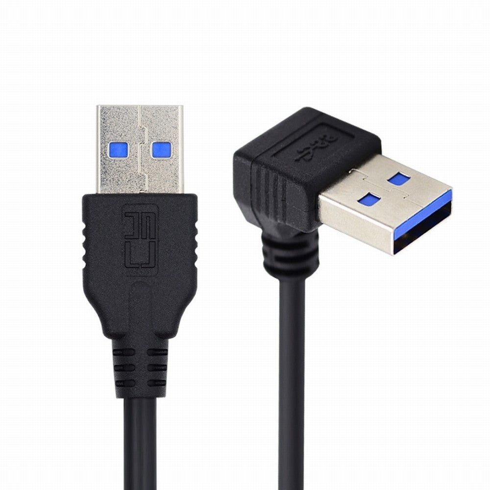 Angled USB 3.0 Type-A Male to Straight 3.0 Type-A Male Data 5Gbps Cable 90 Degree Up Angled 40cm U3-069-UP