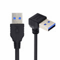 Angled USB 3.0 Type-A Male to Straight 3.0 Type-A Male Data 5Gbps Cable 90 Degree Up Angled 40cm U3-069-UP