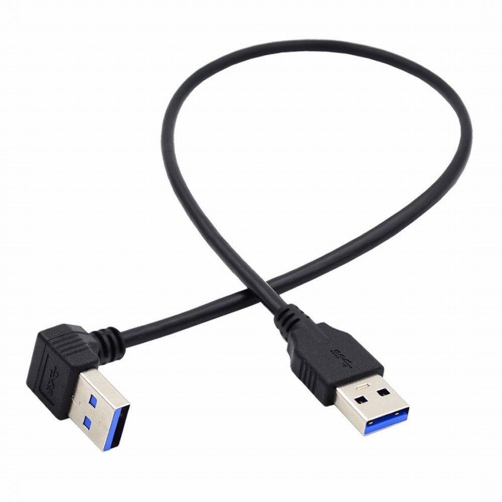 Angled USB 3.0 Type-A Male to Straight 3.0 Type-A Male Data 5Gbps Cable 90 Degree Up Angled 40cm U3-069-UP