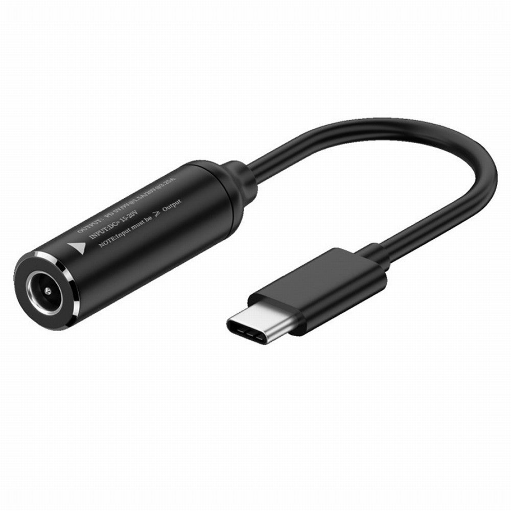 DC Jack 5.5x1.7mm Input to USB-C Type-C Power Plug Charge Cable for Laptop Phone PD9V 5V 20V UC-149-5517MM
