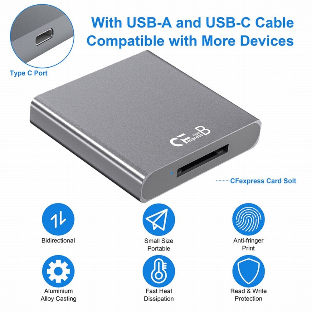 USB3.1 Type-C USB3.0-A to CF Express Extension Card Reader for CFE Type-B Support R5 Z6 Z7 CFB Memory Card UC-152-CFB
