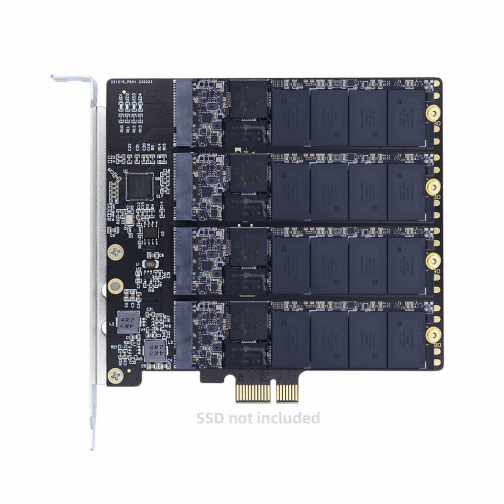 Four SATA NGFF Key B+M SSD to PCI-E 1x Mainboard Desktop Adapter Converter SSD Card ASM1064 2280 SA-061