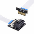 Low Profile PCI-E Express 1X Slot Riser Card Extender Extension Ribbon Flex Relocate Cable 10cm 90 Degree Angled EP-017