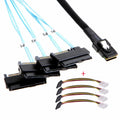 Internal 36 Pin Mini SAS SFF-8087 Host to 4 SFF-8482 Target SAS Disk IDE Power Cable 100cm SF-002-1.0M