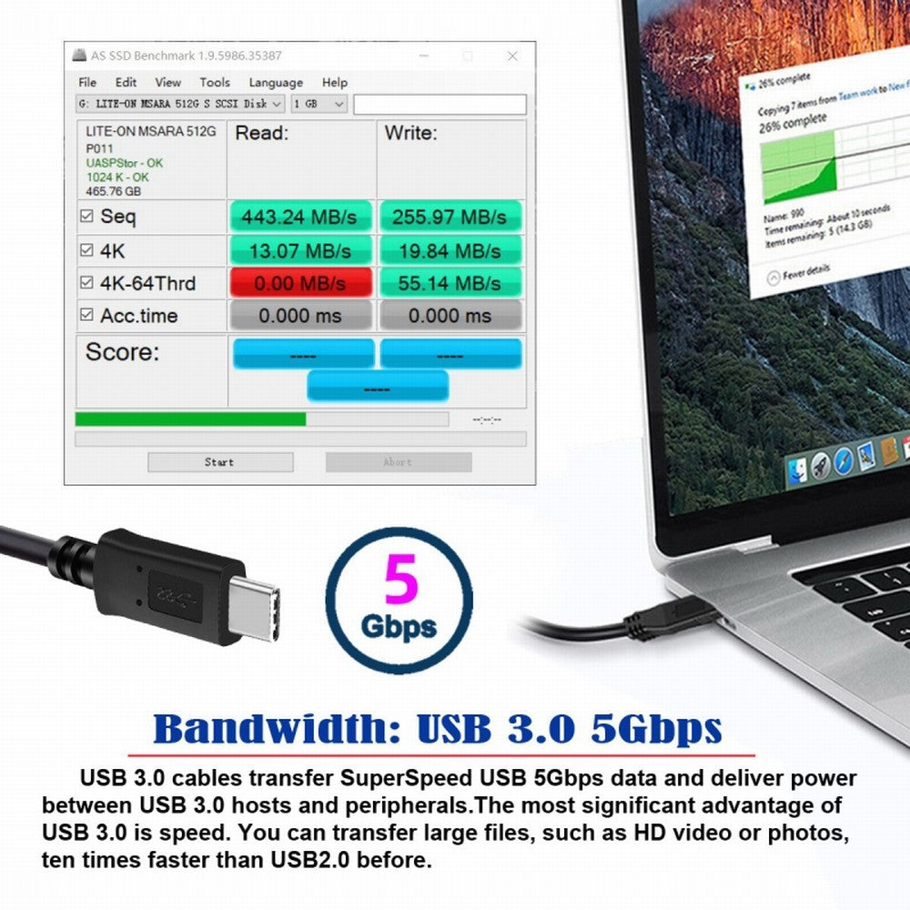 5Gbps USB-C Type-C Host to Micro USB3.0 Screw Mount 90 Degree Down Angled for Industrial Camera Storage UC-105-DN