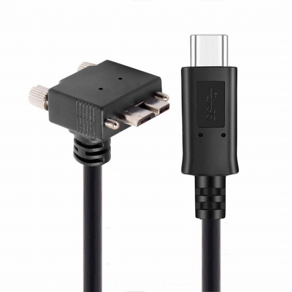 5Gbps USB-C Type-C Host to Micro USB3.0 Screw Mount 90 Degree Up Angled for Industrial Camera Storage UC-105-UP