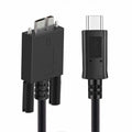 5Gbps USB-C Type-C Host to Micro USB3.0 Screw Mount Straight Cable for Industrial Camera Storage UC-105-BK