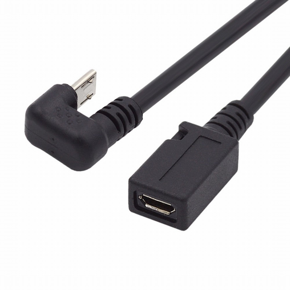 5Pin Micro USB 2.0 Male to Female Power Data Extension Cable Opposite U Shape Back Angled Type for Phone Laptop U2-096-OS