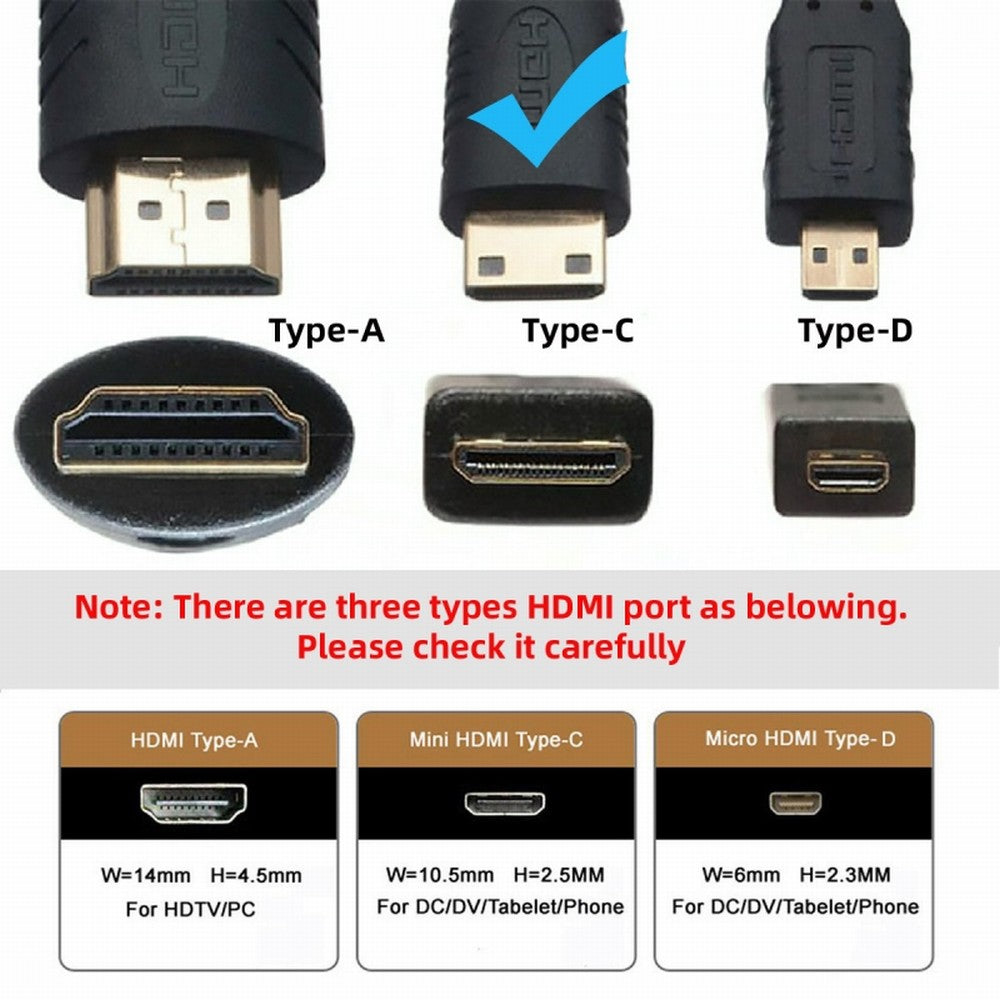 DVI 24+1 Male to Mini HDMI 1.4 Type-C 4K Female Extension Cable for Computer HDTV Graphics Card UHD HD-025-CF