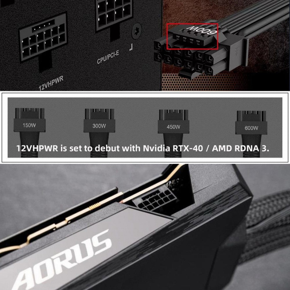 12VHPWR ATX3.0 PCI-E 5.0 Power Modular Male to Female Adapter Extension Up Angled 90 Degree for 3080 3090TI PSU 16Pin 12+4P Graphics Card PW-047-UP