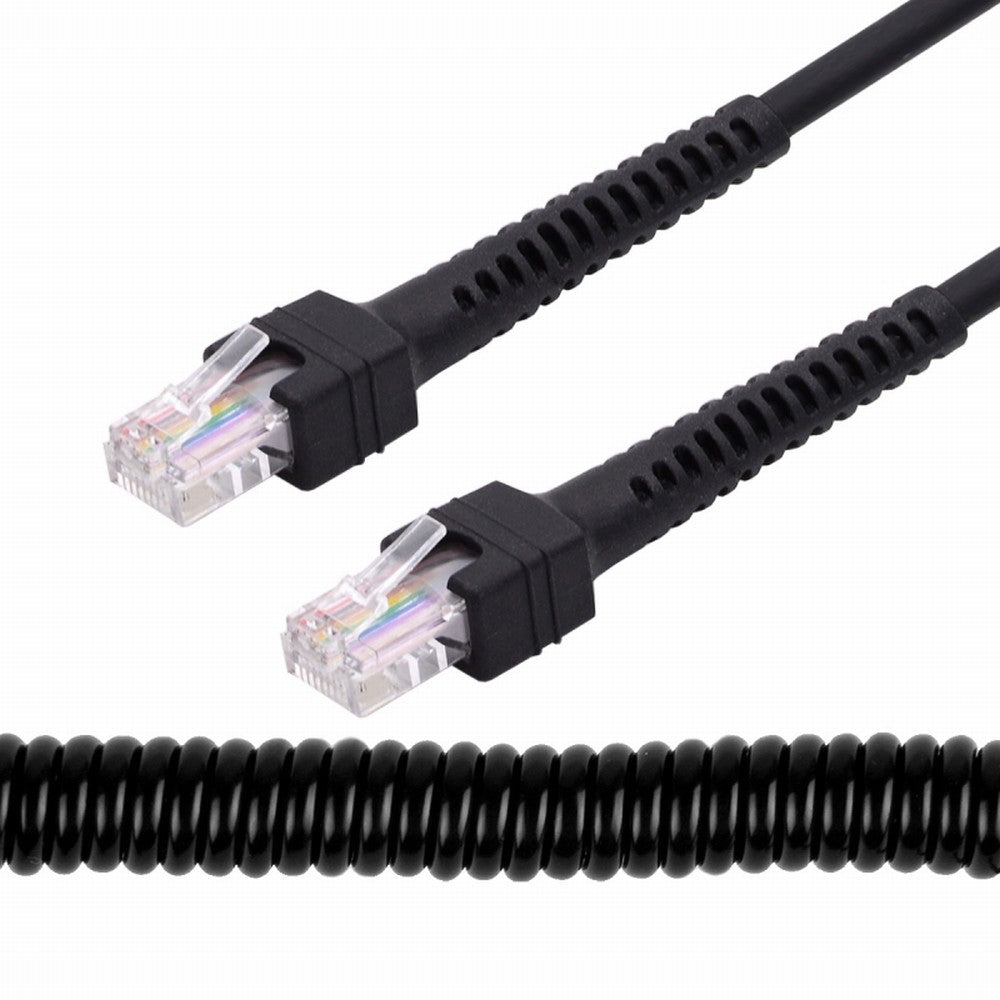 RJ45 Cat6 8P8C UTP Male to Male Stretch Coiled Cable Lan Ethernet Network Patch Cord 100cm UT-019