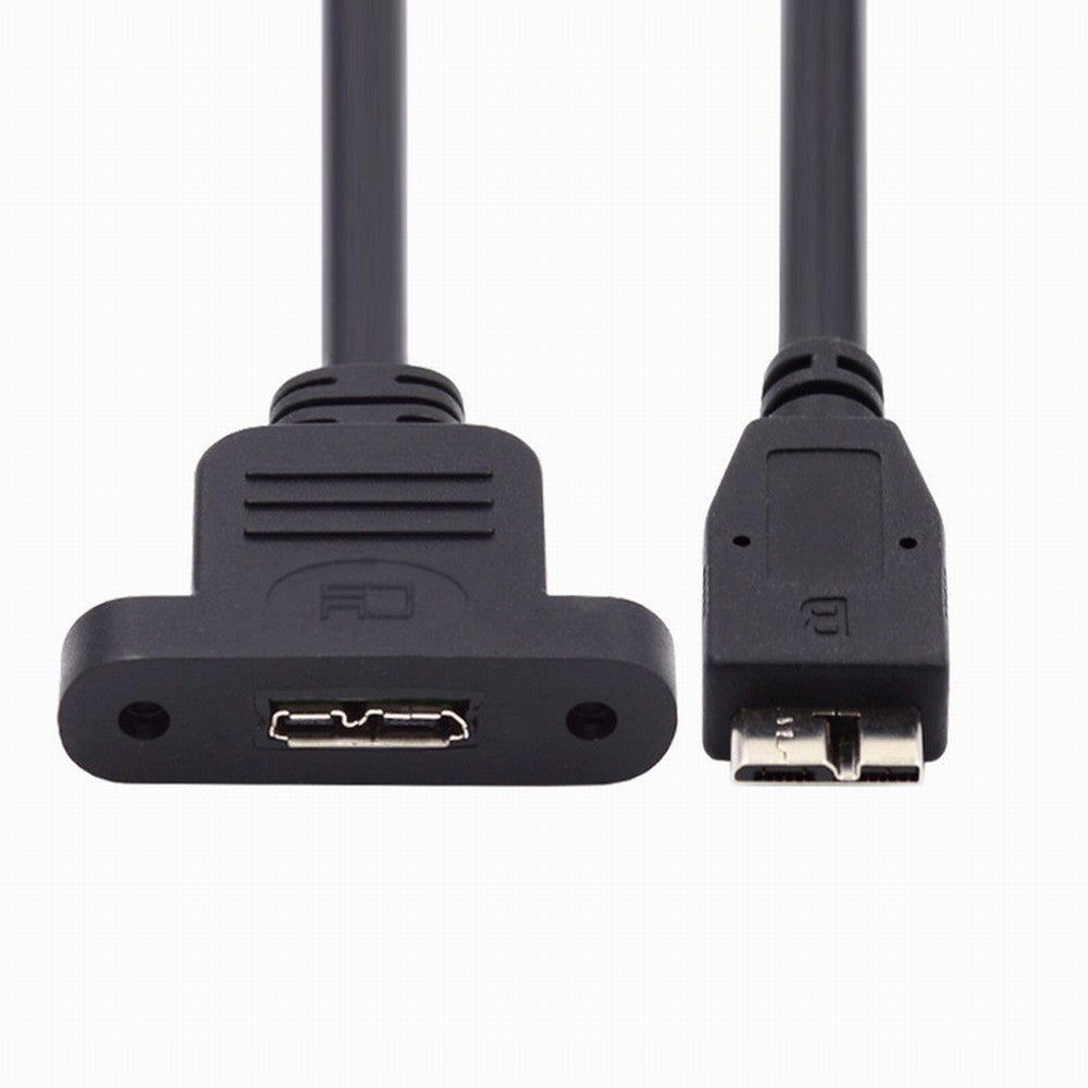 Micro USB 3.0 Male to Micro 3.0 Type-B Female Screw Mount Type Extension Cable 5Gbps U3-083-MM