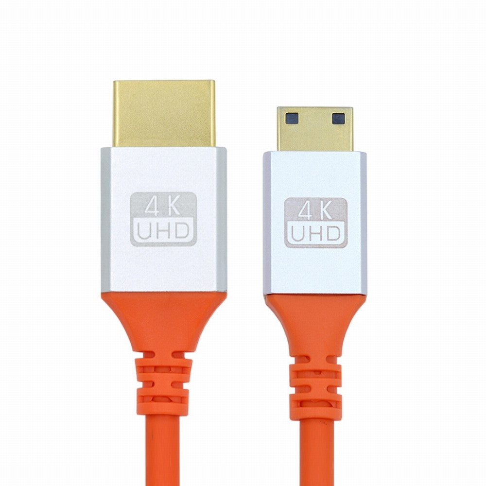 Mini HDMI 4K to HDMI Ultra Soft High Flex HDTV Cable Hyper Super Flexible Cord High Speed Type-A Male to Male for Computer HDTV CC-HD-010