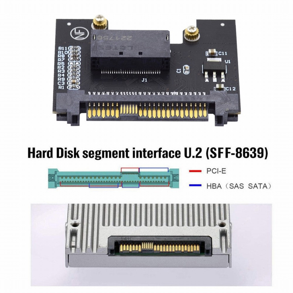 U.2 SFF-8639 Host Adapter to NVMe Ruler 1U GEN-Z EDSFF 1C 4X Short SSD P4511 E1.S Carrier Adapter SF-072-1C
