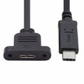 Type-C USB 3.0 USB-C Male to Micro 3.0 Type-B Female Screw Mount Type Extension Cable 5Gbps U3-083-CM