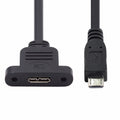Micro USB 2.0 5Pin Male to Micro 3.0 Type-B Female Screw Mount Type Extension Cable 480Mbps U3-012-MM