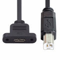 Type-B USB2.0 Male to Micro 3.0 Type-B Female Screw Mount Type Extension Cable 480Mbps U3-012-BM