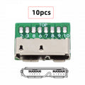 10pcs Micro USB 3.0 10pin Female Socket Receptacle Board Mount SMT Type with PCB for USB Disk DIY OEM CN-007
