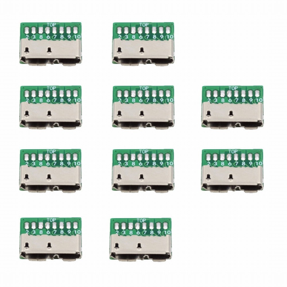 10pcs Micro USB 3.0 10pin Female Socket Receptacle Board Mount SMT Type with PCB for USB Disk DIY OEM CN-007