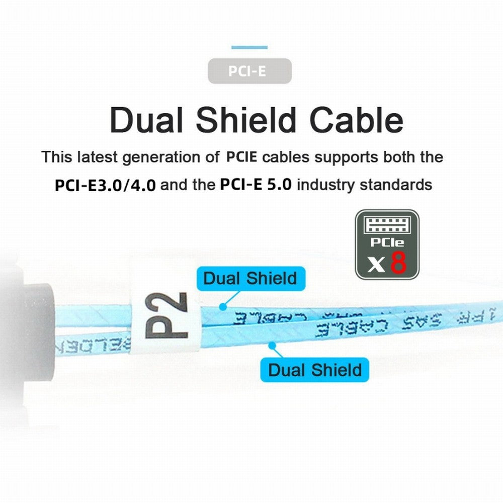 Oculink PCIe PCI-Express SFF-8611 8i to SFF-8654 8i 8x Slimline SSD Data Active Cable 50cm SF-076