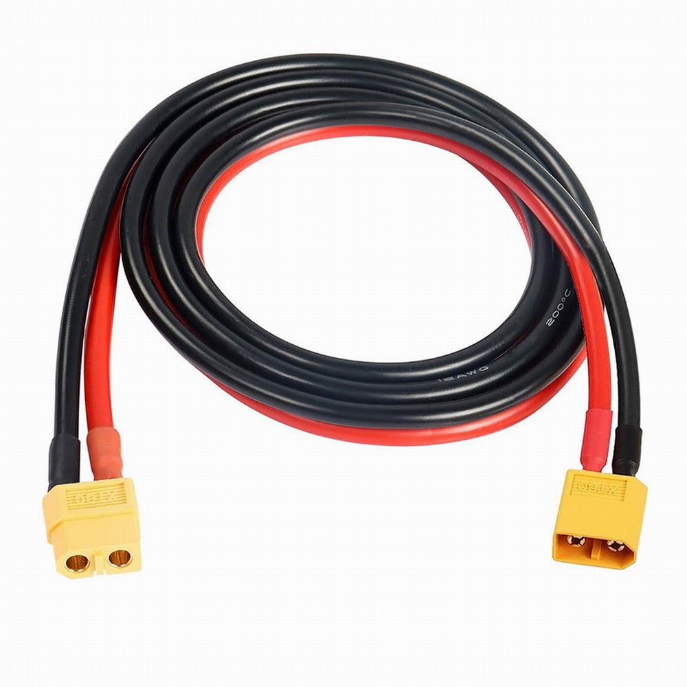 XT60 Male to Female 12AWG Extension Cable Connector for RC Battery Portable Power Station Solar Panel PW-052-MF