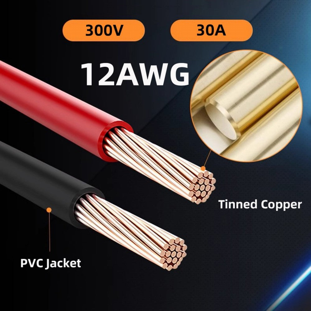 XT60 Male to Male 12AWG Extension Cable Connector for RC Battery Portable Power Station Solar Panel PW-052-MM