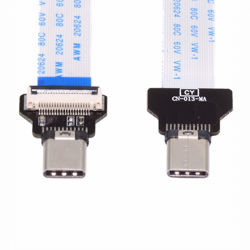 OTG USB-C Type-C Male Host to Type-C Male Target Data Flat Slim FPC Cable 13cm for FPV Disk Phone Laptop UC-019-CM