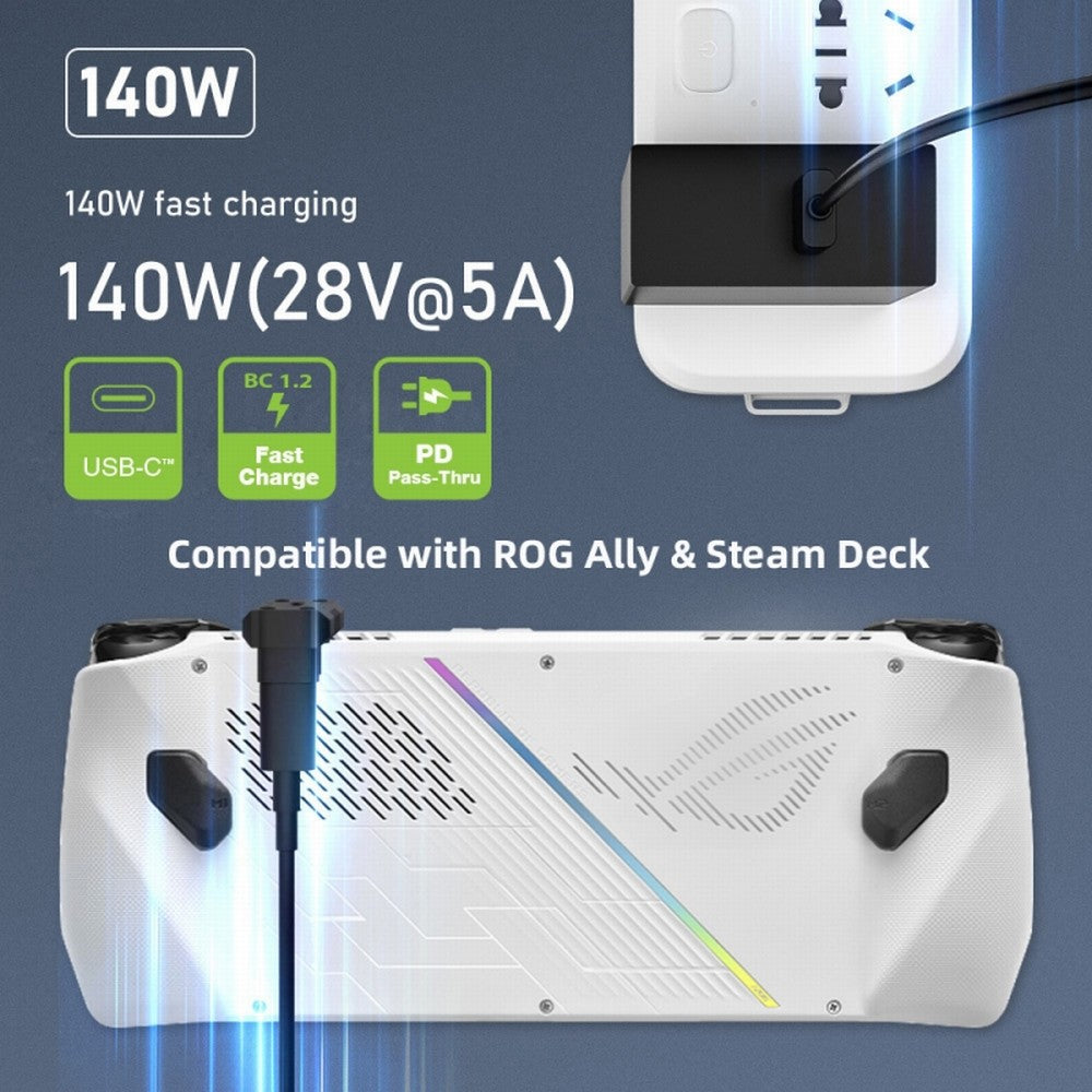 20Gbps USB3.1 Type C Male to Female Power Data Video Adapter Opposite U Shape Back Angled Compatible with ROG Ally Steam Deck Phone NS Switch UC-068-OU