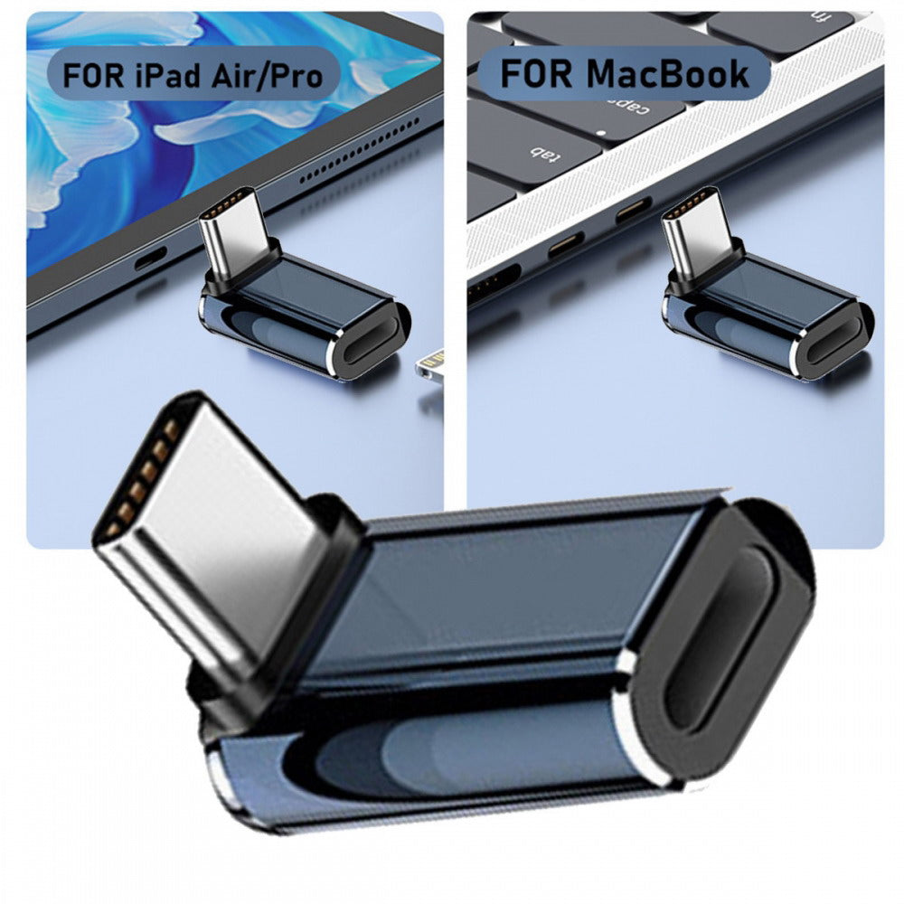 USB-C Type C Male to 8P Female 27W Power 480Mbps Data Adapter Up Down Angled Compatible with iPhone 15 & Android & Tablet U2-058-LT018