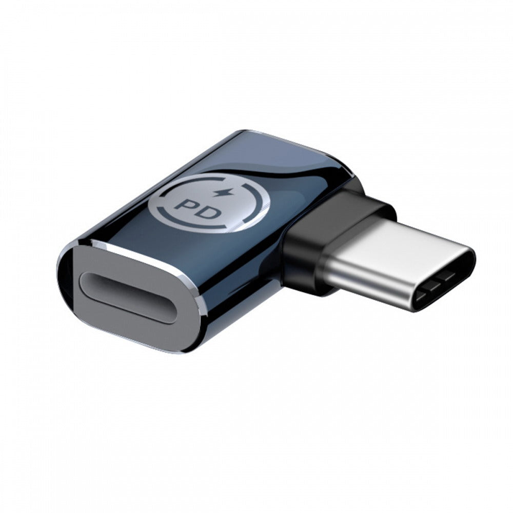 USB-C Type C Male to 8P Female 27W Power 480Mbps Data Adapter Left Right Angled Compatible with iPhone 15 & Android & Tablet U2-058-LT017