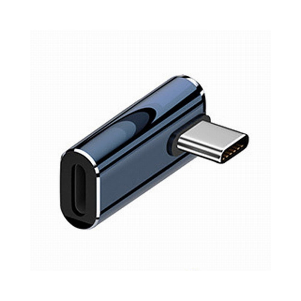USB-C Type C Male to 8P Female 27W Power 480Mbps Data Adapter Low Profile Angled Compatible with iPhone 15 & Android & Tablet U2-058-LT016