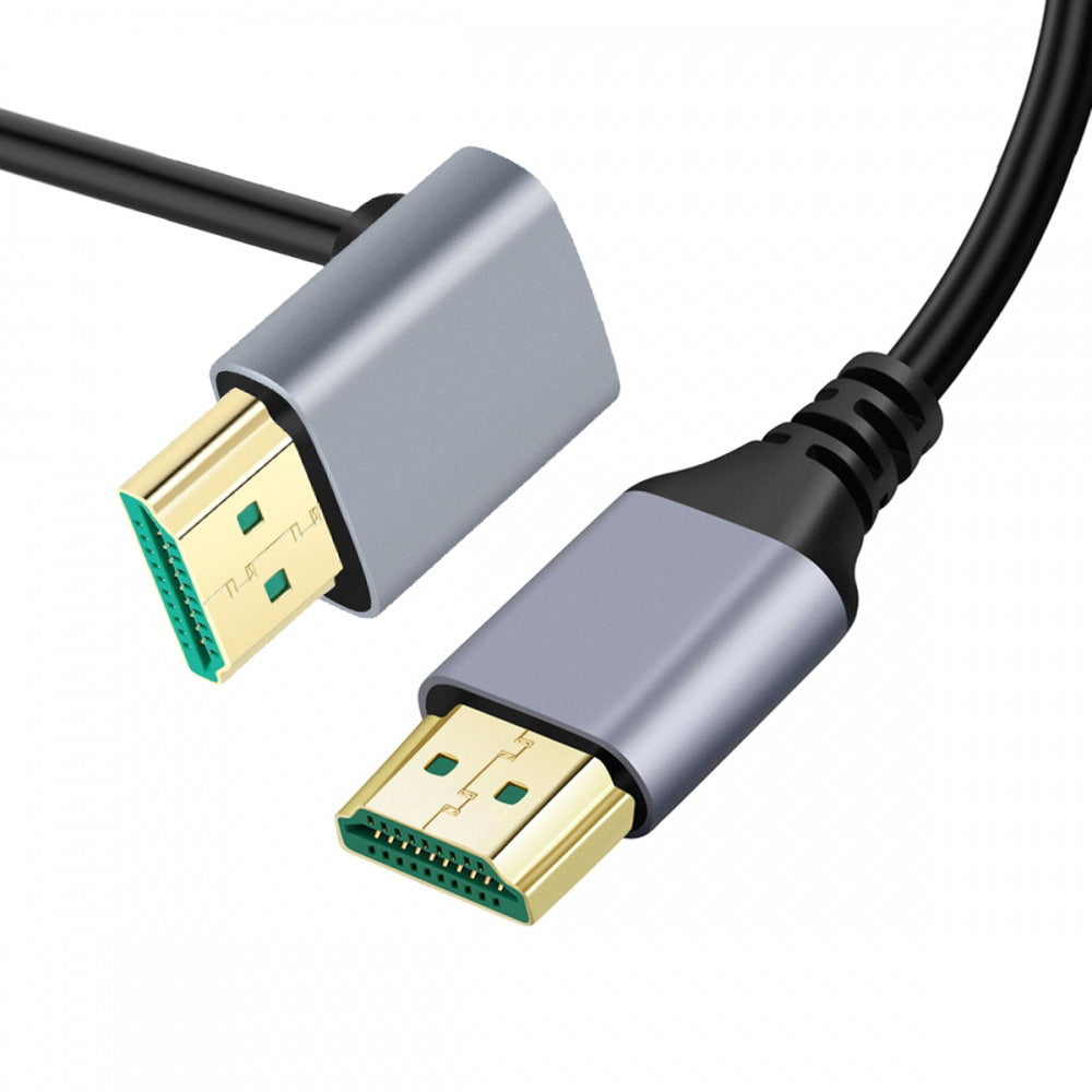 HDMI 2.1 Ultra Thin HDTV Cable 8K 4K Hyper Super Flexible Slim Cord Up Angled 90 Degree Type-A Male to Male for Computer HDTV CC-HD-028-UP