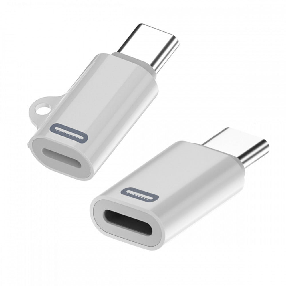 2pcs/set USB-C Type C Male to 8P Female 27W Power 480Mbps Data Adapter Compatible with iPhone 15 & Android & Tablet U2-058-LT020
