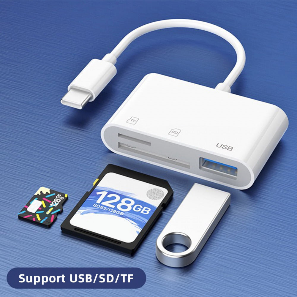 USB 2.0 Type C USB-C to TF Micro SD SDXC USB Female Card Reader Adapter Compatible with Macbook Laptop Tablet Phone UC-155-SD003