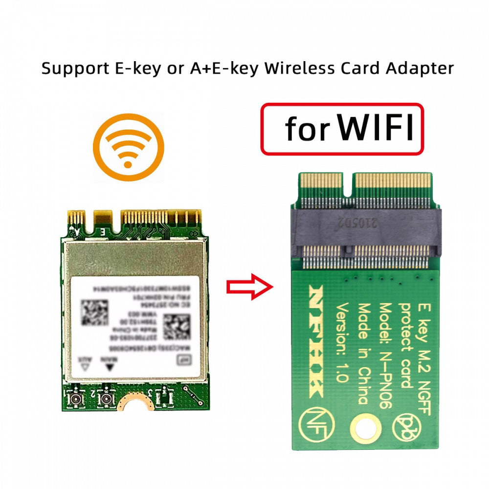 NGFF E-Key A+E Key 22x30mm to 22x42mm Male to Female Extension Adapter for Wireless Card SA-068-EKEY
