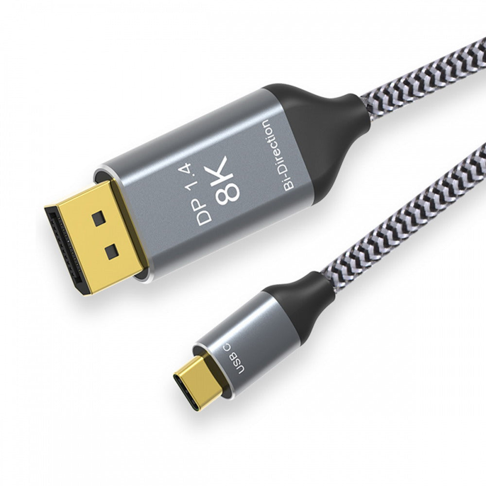 Reversible DisplayPort DP Source to USB 3.1 Type C USB-C Displays Male 8K HDTV Cable for Laptop Monitor 1.8m UC-129-DPM