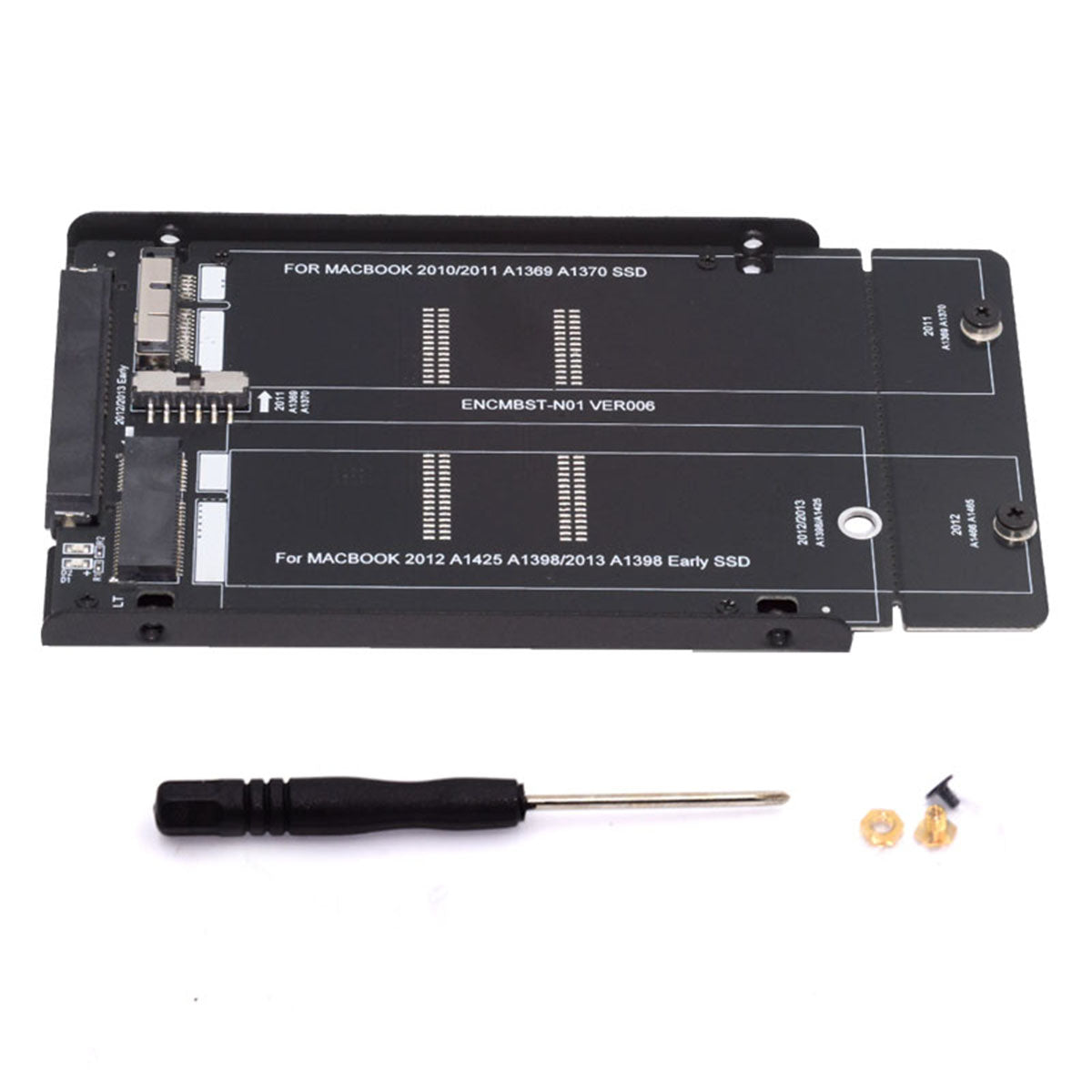 2.5inch SATA 22Pin to 2010 2011 2012 Mac Air Pro Retina SSD 12+6Pin 17+7Pin A1425 A1398 MC975 MC976 Case Enclosure SA-072