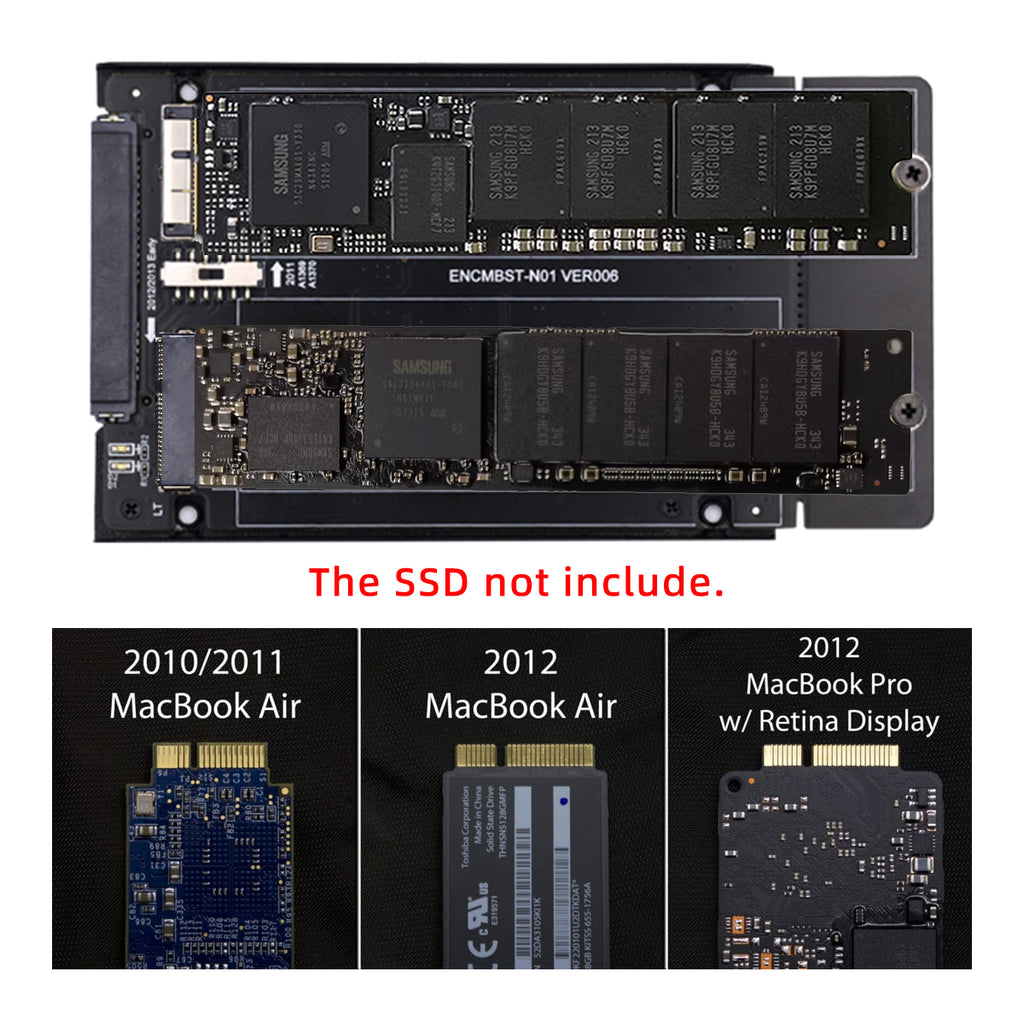2.5inch SATA 22Pin to 2010 2011 2012 Mac Air Pro Retina SSD 12+6Pin 17+7Pin A1425 A1398 MC975 MC976 Case Enclosure SA-072