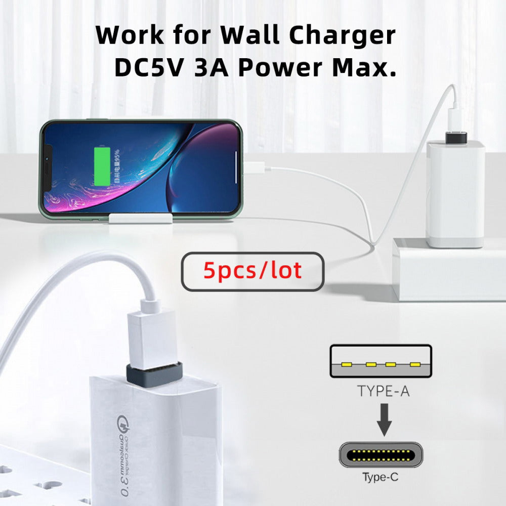 5pcs/lot USB-C Type C Female to USB 2.0 A Male 480Mbps Data Power Adapter for Laptop Tablet Phone UC-167-BK