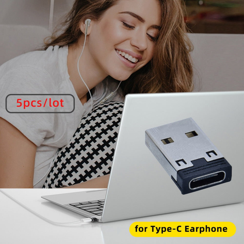 5pcs/lot USB-C Type C Female to USB 2.0 A Male 480Mbps Data Power Adapter for Laptop Tablet Phone UC-167-BK