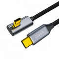 90 Degree Low Profile Angled Type-C USB-C Male to Male USB3.1 10Gbps 100W Data Cable for Laptop Phone UC-064-LP